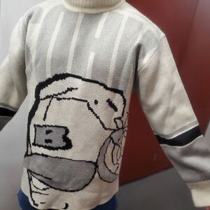 Vtg 90’s SCHOOL OF HARD KNOCKS LIL BOLO SPELL OUT SWEATER L XL Streetwear Unisex